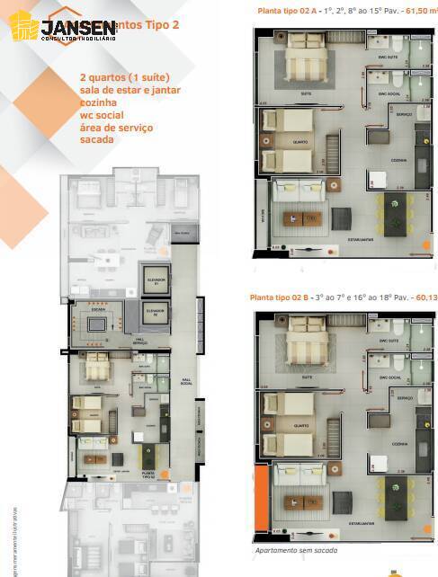 Apartamento à venda com 2 quartos, 57m² - Foto 18