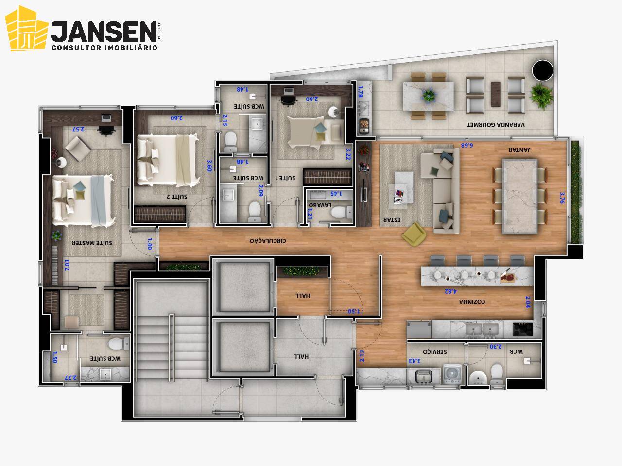 Apartamento à venda com 3 quartos, 142m² - Foto 17