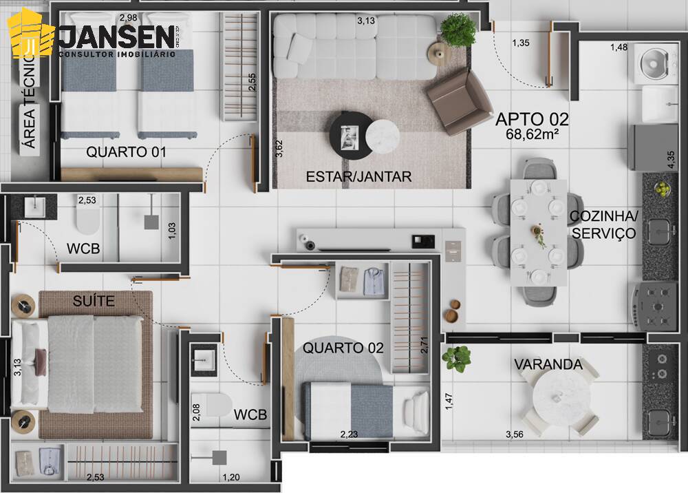 Apartamento à venda com 2 quartos, 53m² - Foto 14