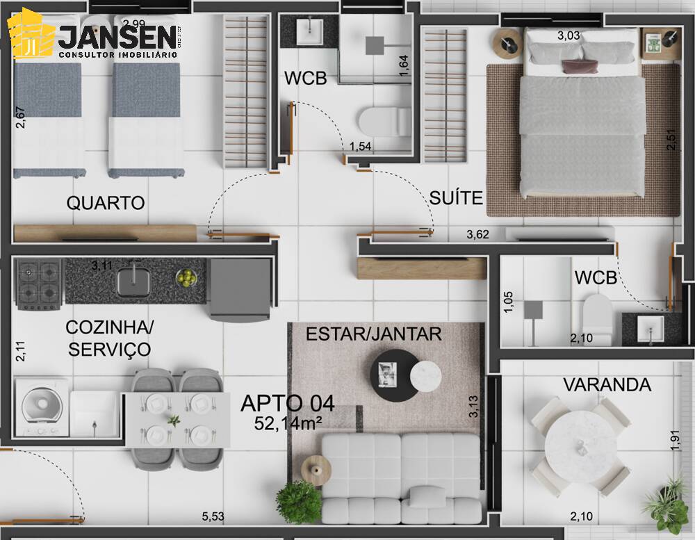 Apartamento à venda com 2 quartos, 53m² - Foto 16