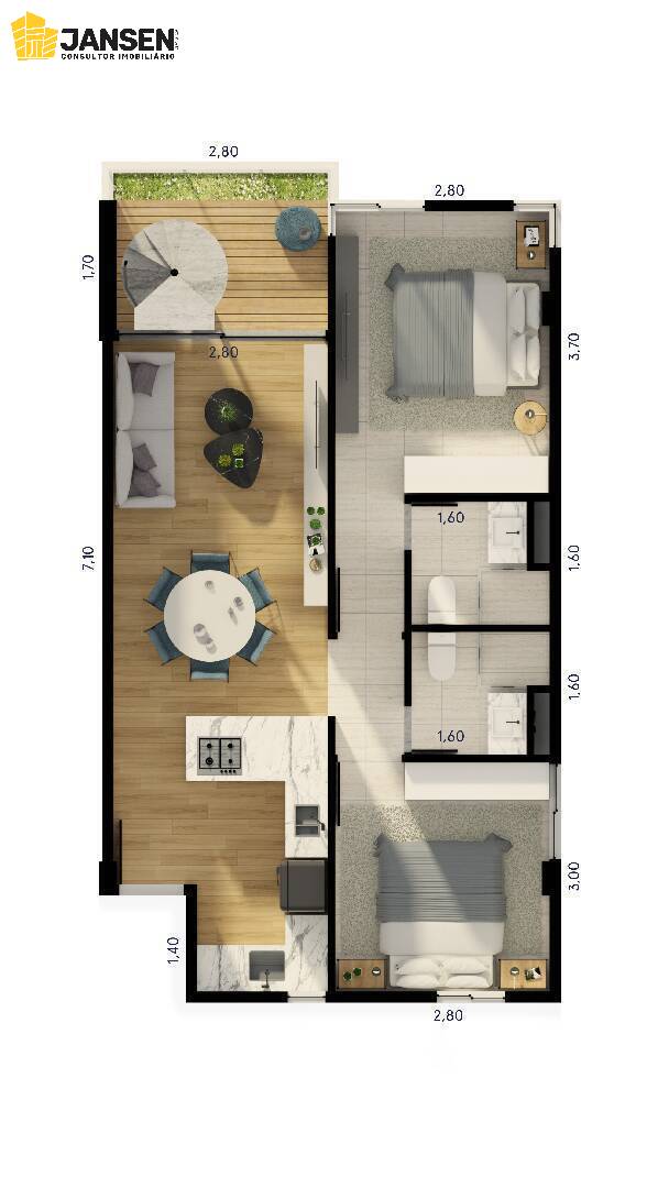 Apartamento à venda com 2 quartos, 62m² - Foto 12