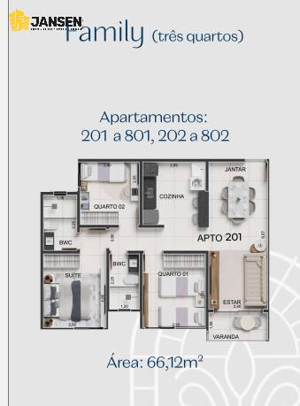 Apartamento à venda com 3 quartos, 66m² - Foto 18